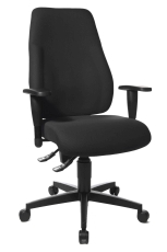 Drehstuhl Lady Sitness - schwarz, Armlehnen, Universalrollen