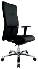 Bürodrehstuhl Big Star 20 - schwarz, mit Armlehnen, Sicherheitsdoppelrollen für alle Böden