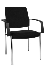 Besucherstuhl BtoB10 - schwarz, mit Armlehnen